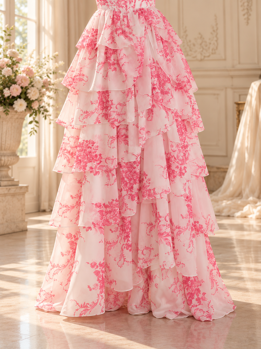 Editorial visualization of the dress ruffle finish