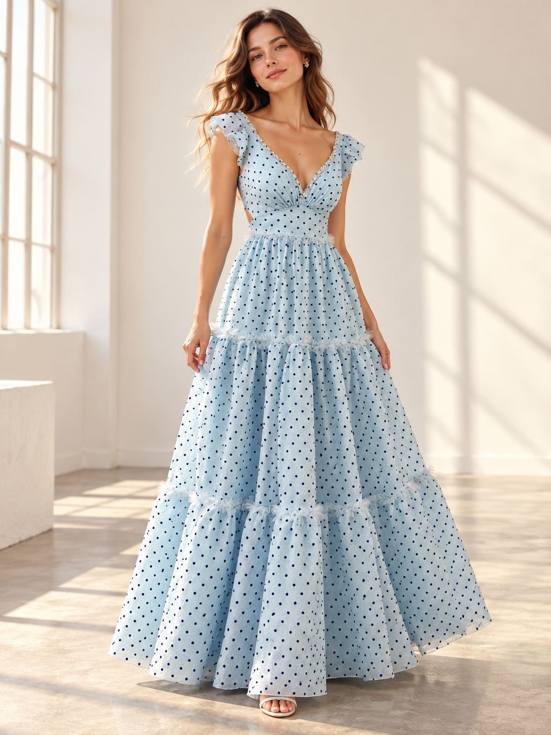 Pale blue formal dress